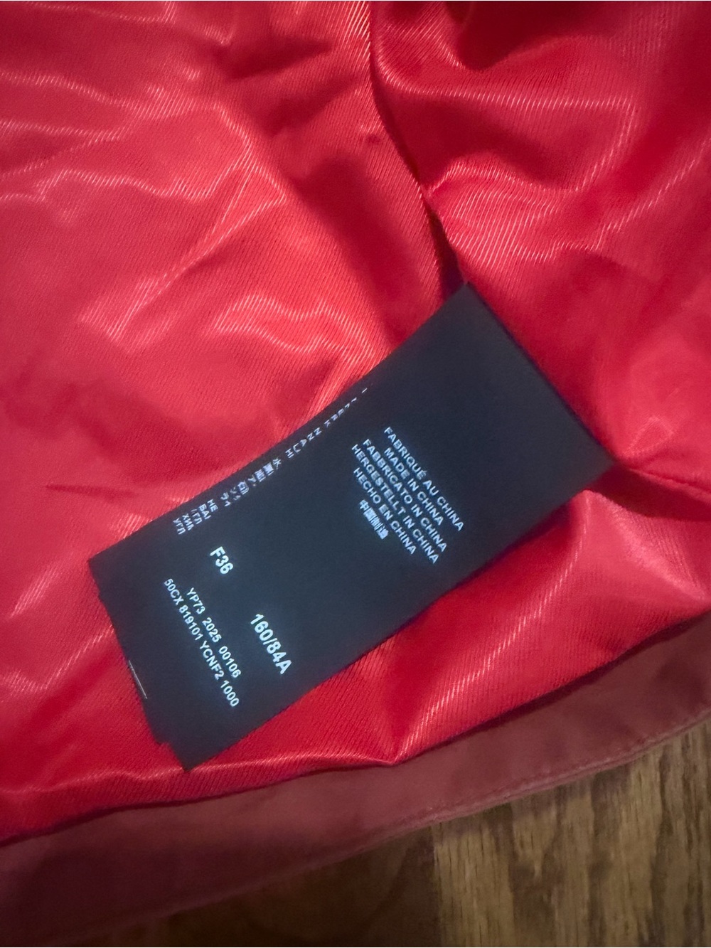 Saint Laurent Brown Windbreaker with Red Chest Stripe - Picture 9 of 9